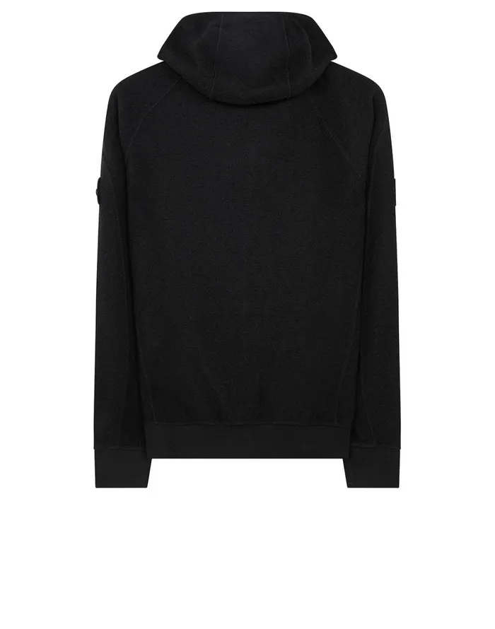 651F5 Hooded Full Zip Sweatshirt In BlackSweatshirts Black Mens Stone Island Sweatshirts