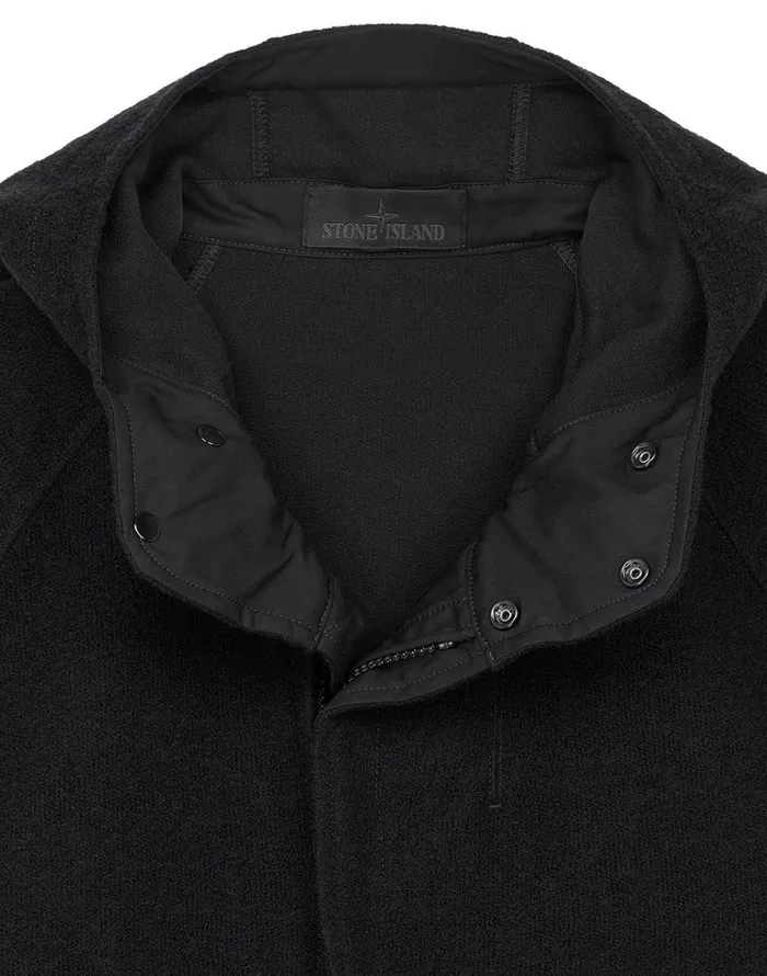 651F5 Hooded Full Zip Sweatshirt In BlackSweatshirts Black Mens Stone Island Sweatshirts