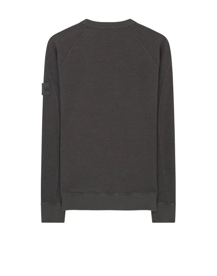 654F5 Crewneck Sweatshirt In Smoky GreySweatshirts Smoky Grey Mens Stone Island Sweatshirts