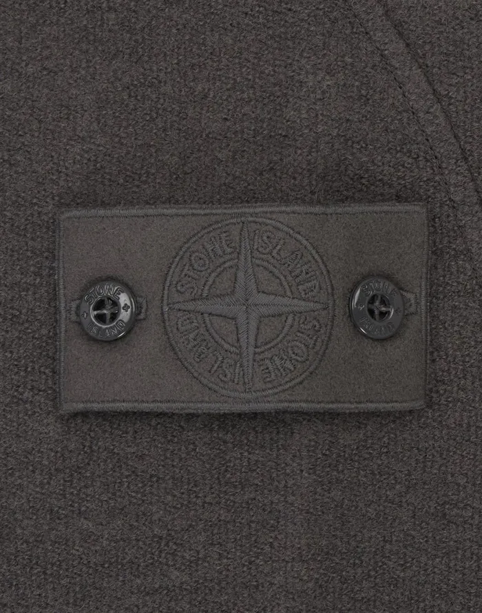 654F5 Crewneck Sweatshirt In Smoky GreySweatshirts Smoky Grey Mens Stone Island Sweatshirts