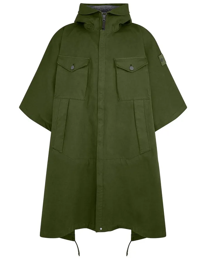717F1 Raso Gommato Double Ghost Piece Hooded Cape In KhakiJackets Khaki Mens Stone Island Coats and Jackets 717F1 Raso Gommato Double Ghost Piece Hooded Cape In KhakiJackets Khaki Mens Stone Island Coats and Jackets