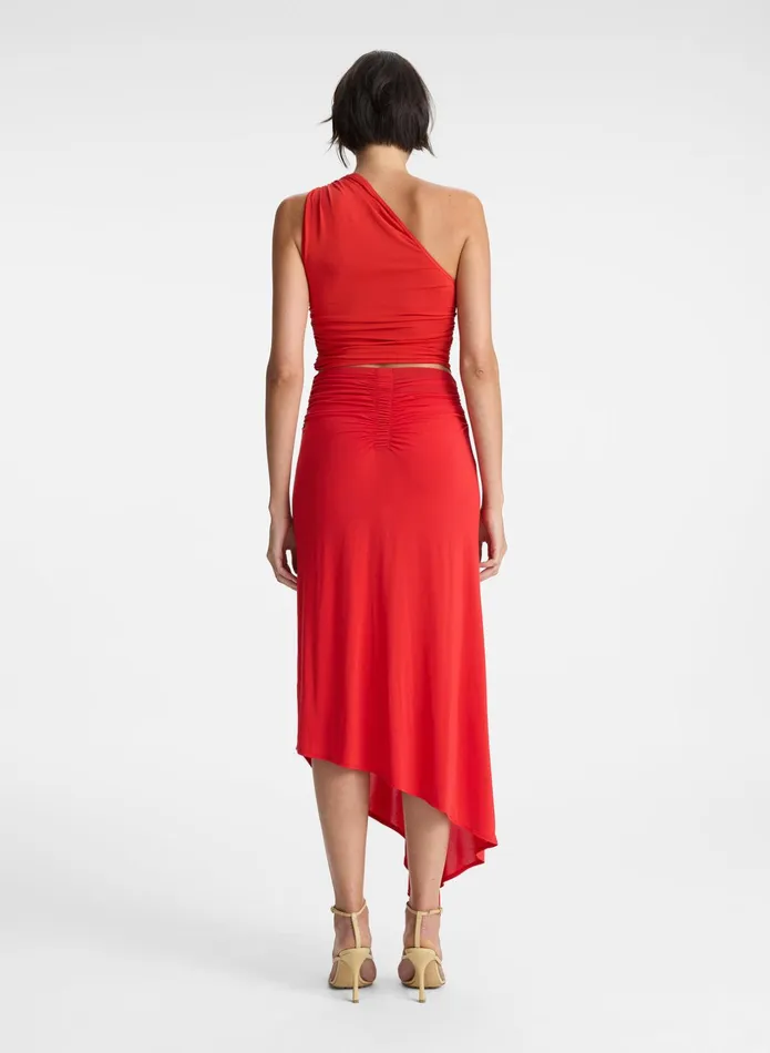 ALC Bottoms Adeline Jersey Midi Skirt Ruby 8211 Women
