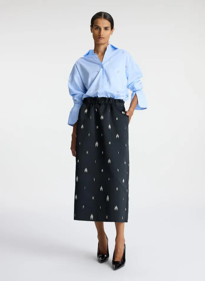 ALC Bottoms Alexia Embellished Midi Skirt Black 8211 Women