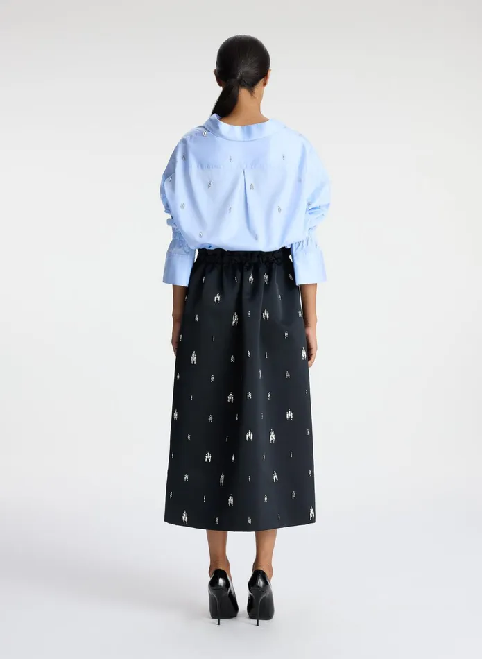 ALC Bottoms Alexia Embellished Midi Skirt Black 8211 Women