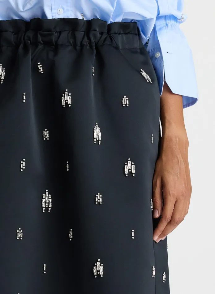 ALC Bottoms Alexia Embellished Midi Skirt Black 8211 Women