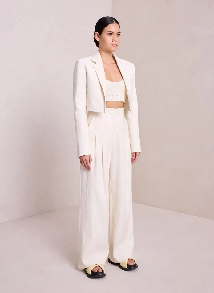 ALC Bottoms Bennett Linen Pant Ecru 8211 Women