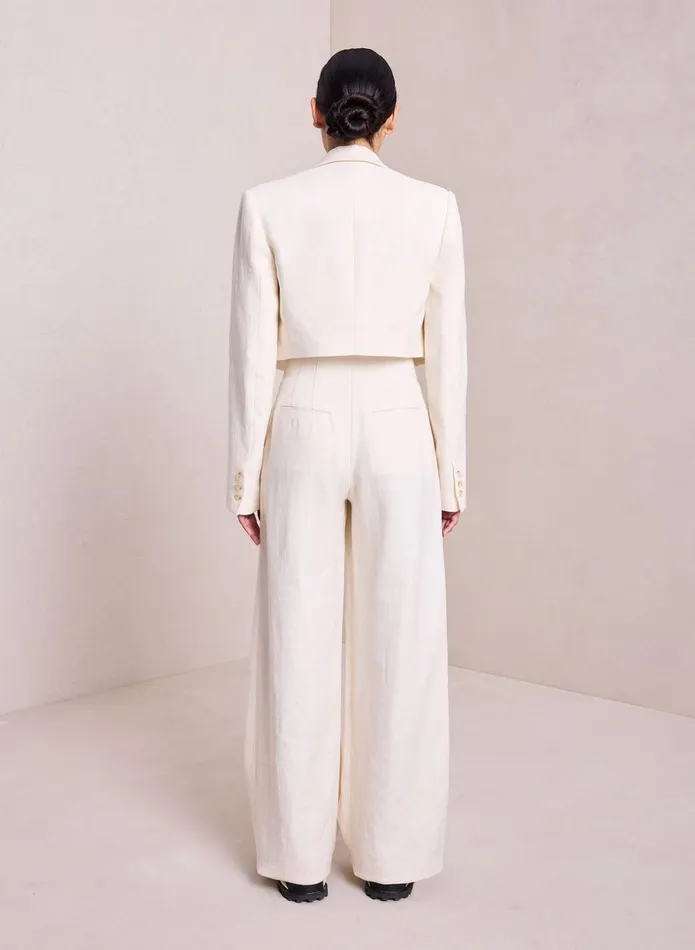 ALC Bottoms Bennett Linen Pant Ecru 8211 Women