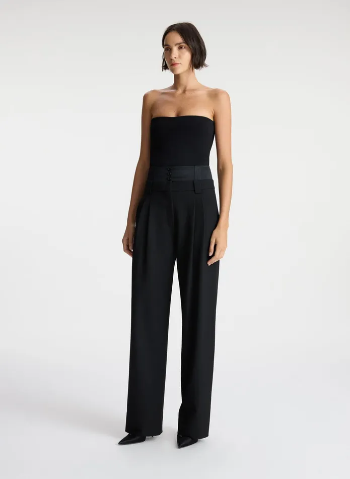 ALC Bottoms Brady Satin Contrast Pant Black 8211 Women