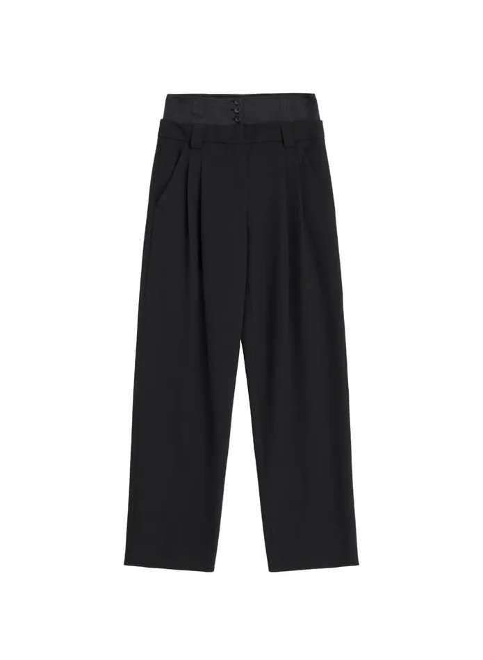 ALC Bottoms Brady Satin Contrast Pant Black 8211 Women