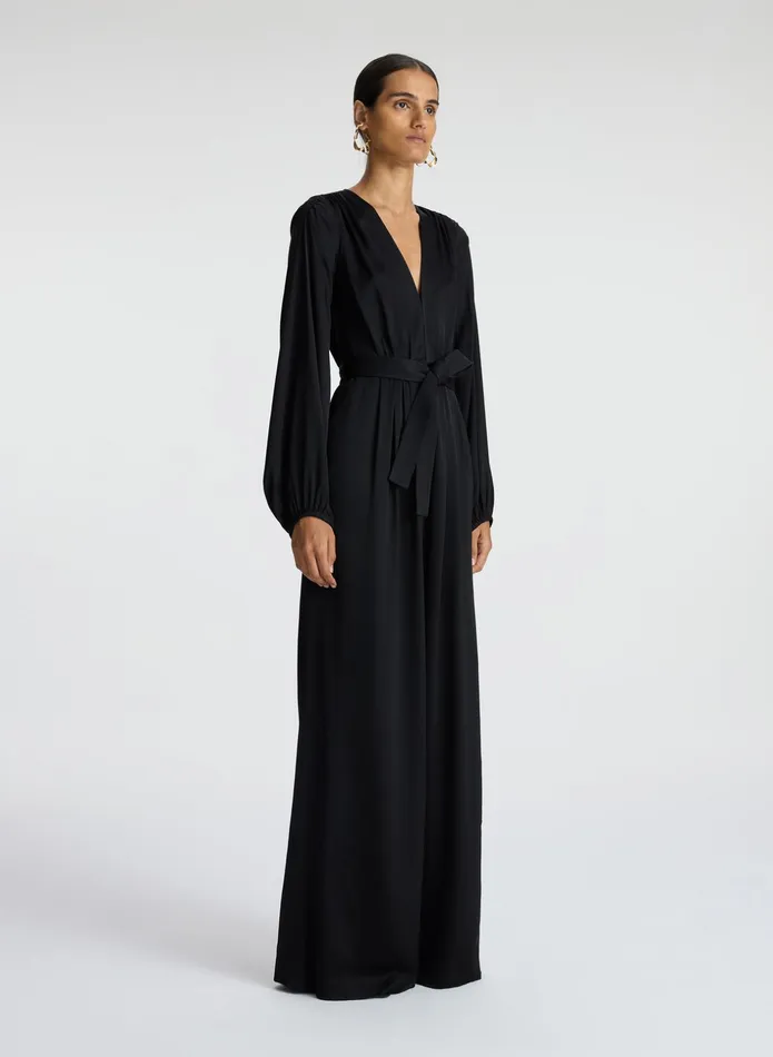 ALC Bottoms Imogen Satin Jumpsuit Black 8211 Women