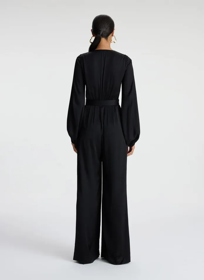 ALC Bottoms Imogen Satin Jumpsuit Black 8211 Women