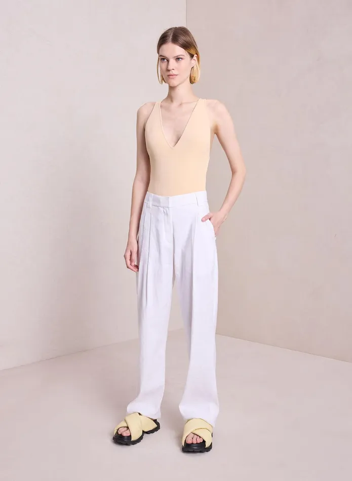 ALC Bottoms Mateo Linen Pant Ecru 8211 Women
