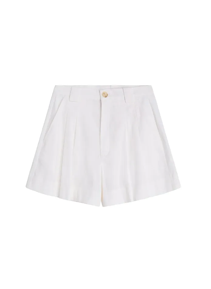 ALC Bottoms Mateo Stretch Linen Short Ecru 8211 Women