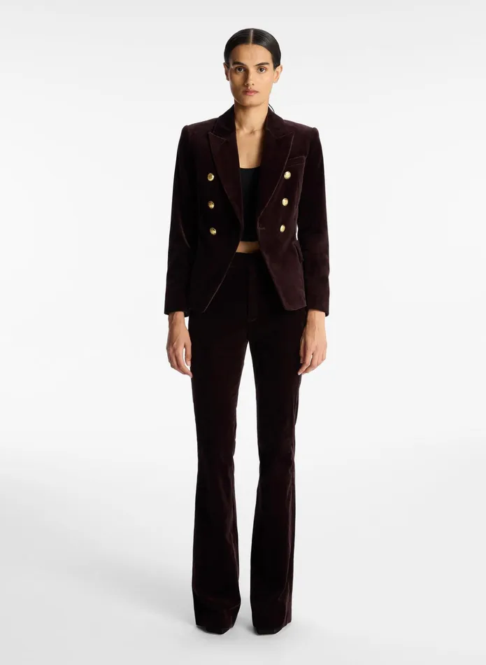 ALC Bottoms Sophie Ii Velvet Pant Chocolate Plum 8211 Women