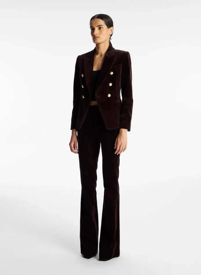 ALC Bottoms Sophie Ii Velvet Pant Chocolate Plum 8211 Women