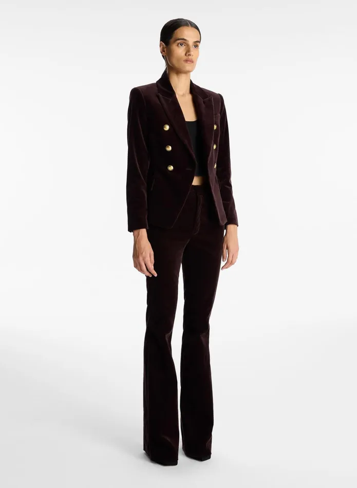 ALC Bottoms Sophie Ii Velvet Pant Chocolate Plum 8211 Women