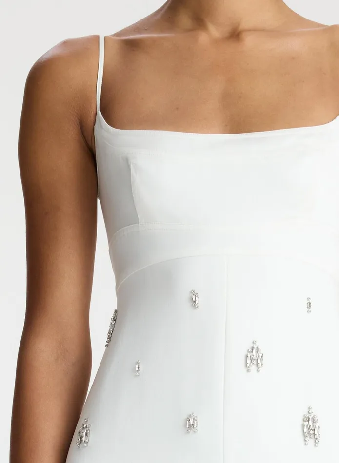 ALC Dresses Alana Embellished Midi Dress White 8211 Women