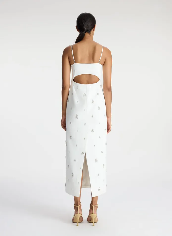 ALC Dresses Alana Embellished Midi Dress White 8211 Women