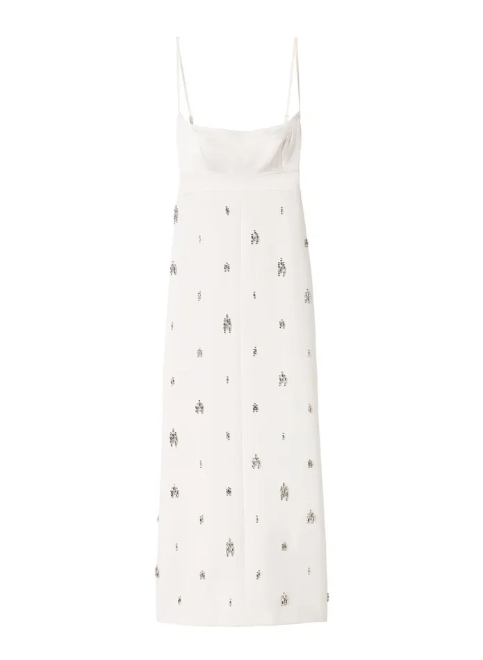 ALC Dresses Alana Embellished Midi Dress White 8211 Women