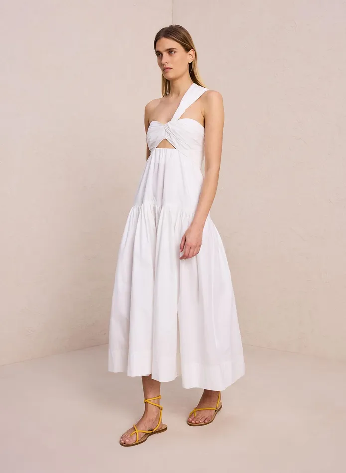 ALC Dresses Aubrey Cotton Midi Dress White 8211 Women