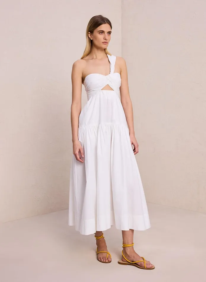 ALC Dresses Aubrey Cotton Midi Dress White 8211 Women