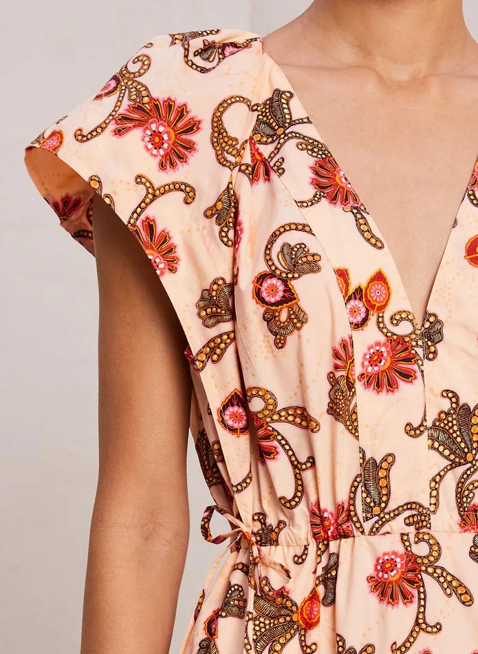 ALC Dresses August Cotton Midi Dress Peach Dust Multi 8211 Women