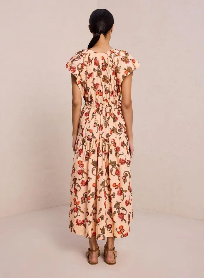 ALC Dresses August Cotton Midi Dress Peach Dust Multi 8211 Women
