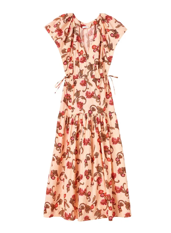 ALC Dresses August Cotton Midi Dress Peach Dust Multi 8211 Women