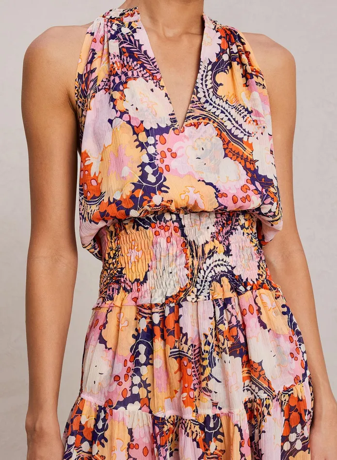 ALC Dresses Courtney Silk Mini Dress Midnightrose Multi 8211 Women