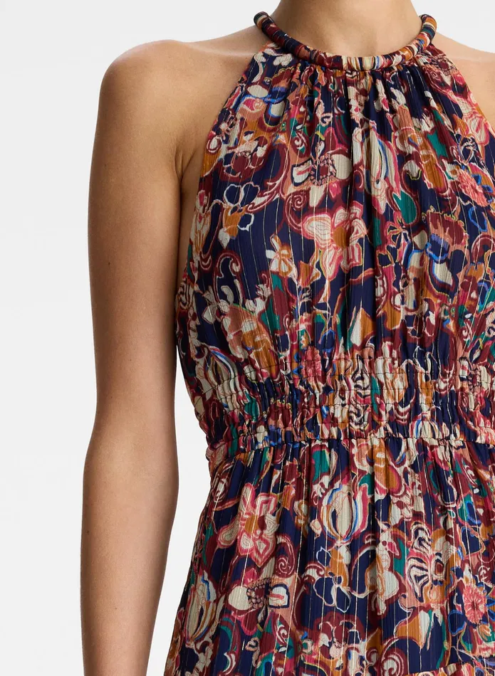 ALC Dresses Elaine Silk Midi Dress Port Wine Multi 8211 Women