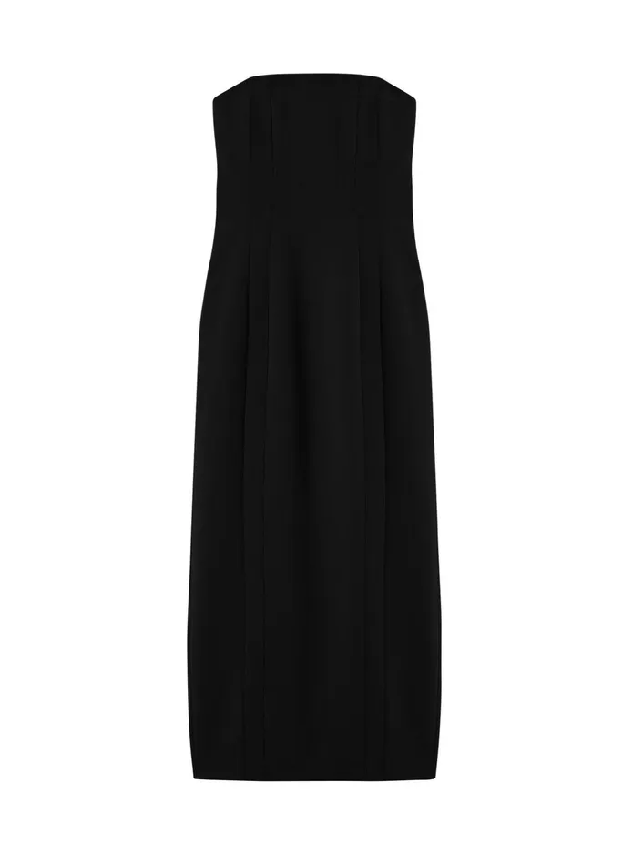 ALC Dresses Elizabeth Strapless Midi Dress Black 8211 Women