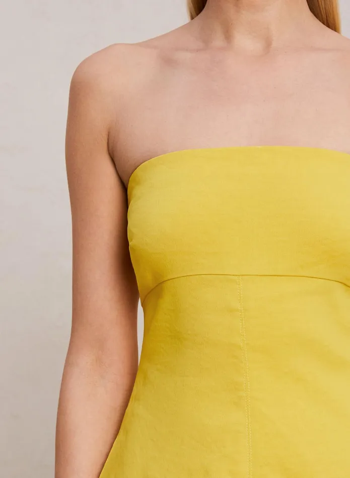 ALC Dresses Ellis Strapless Linen Dress Sole 8211 Women