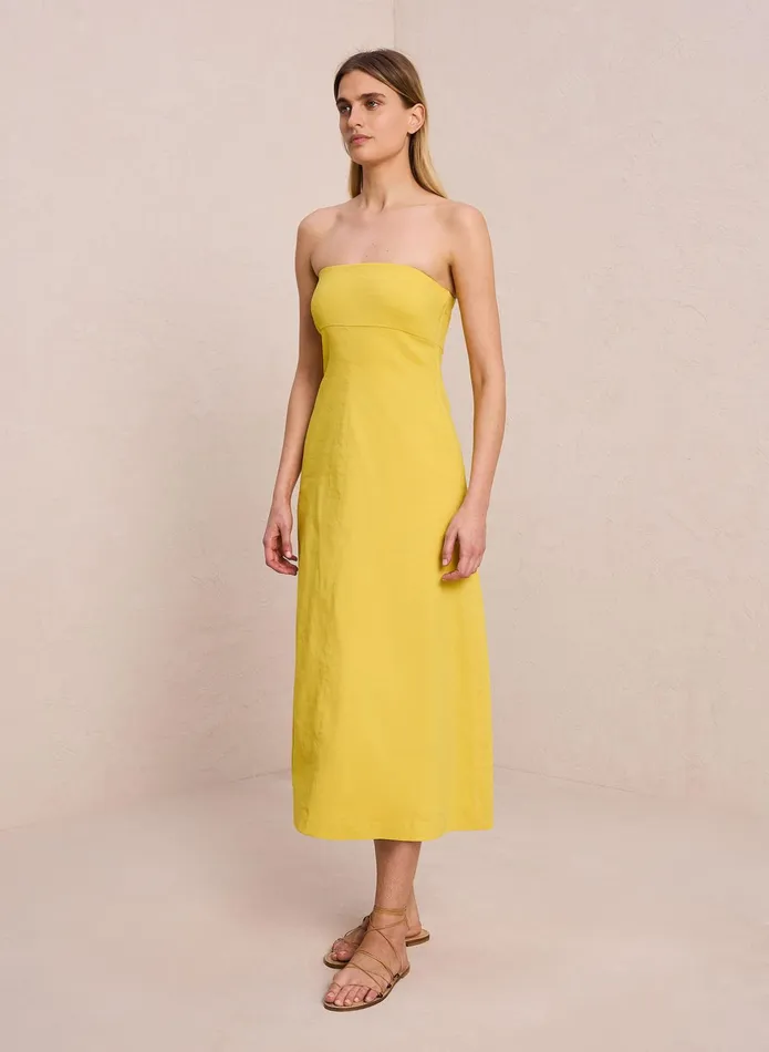ALC Dresses Ellis Strapless Linen Dress Sole 8211 Women