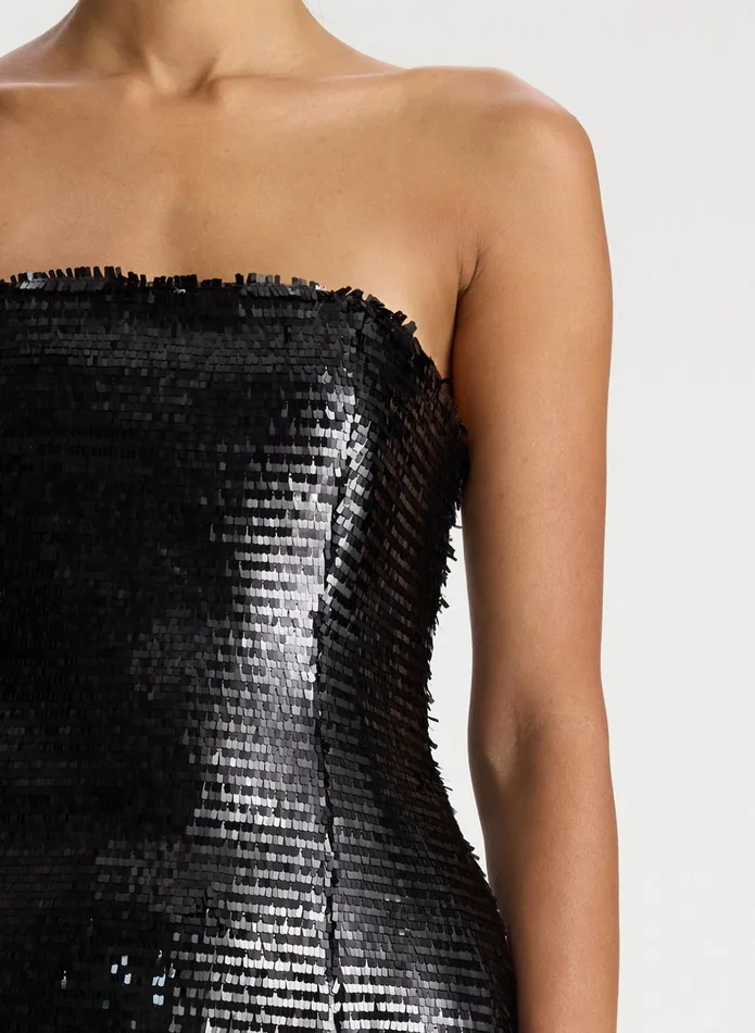 ALC Dresses Elsie Strapless Sequin Mini Dress Black 8211 Women