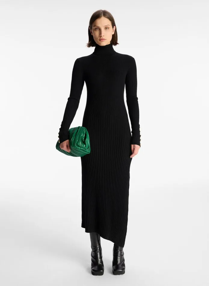 ALC Dresses Emmy Ii Stretch Wool Dress Black 8211 Women