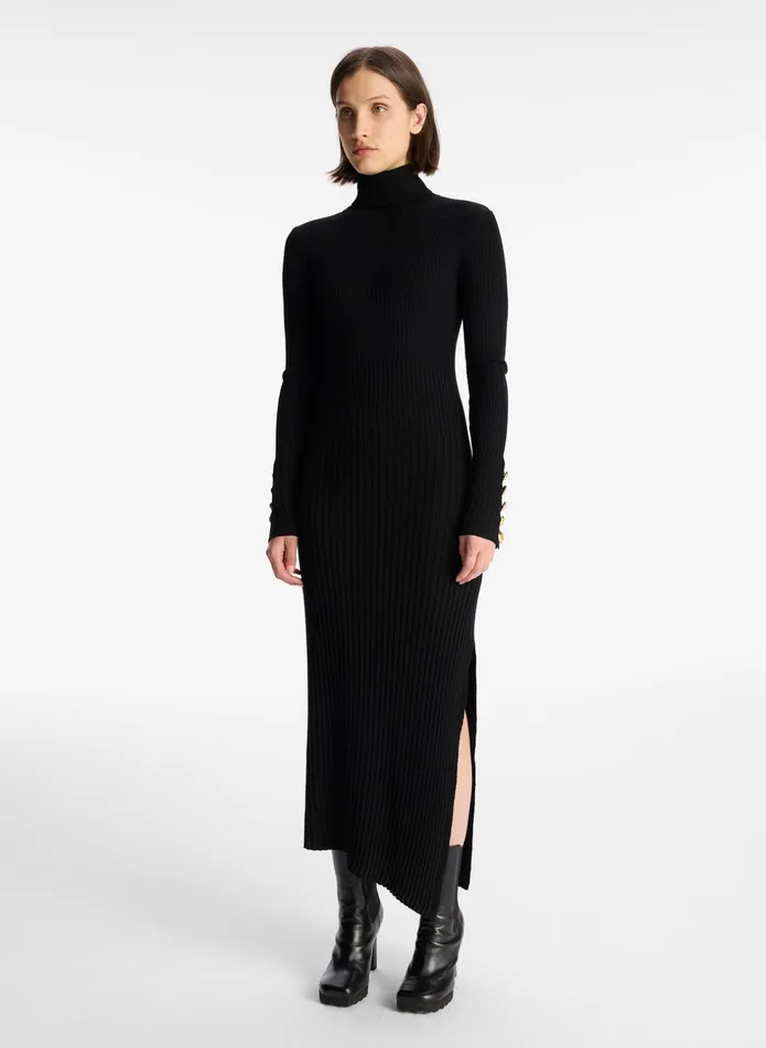 ALC Dresses Emmy Ii Stretch Wool Dress Black 8211 Women