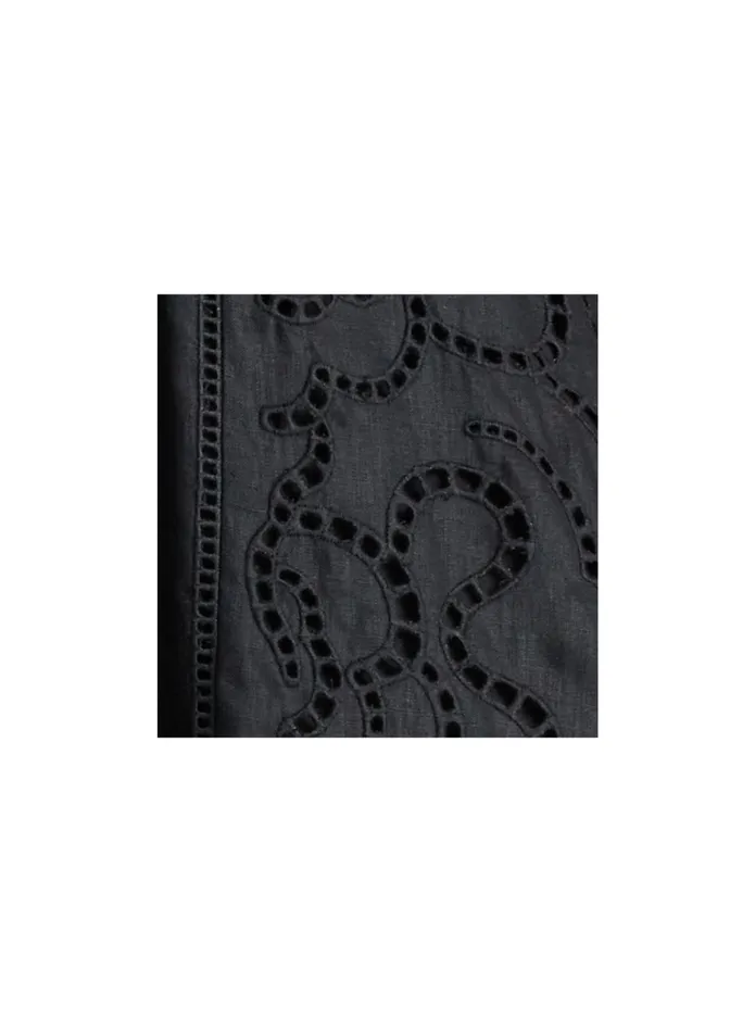 ALC Dresses Josie Embroidered Linen Midi Dress Black 8211 Women