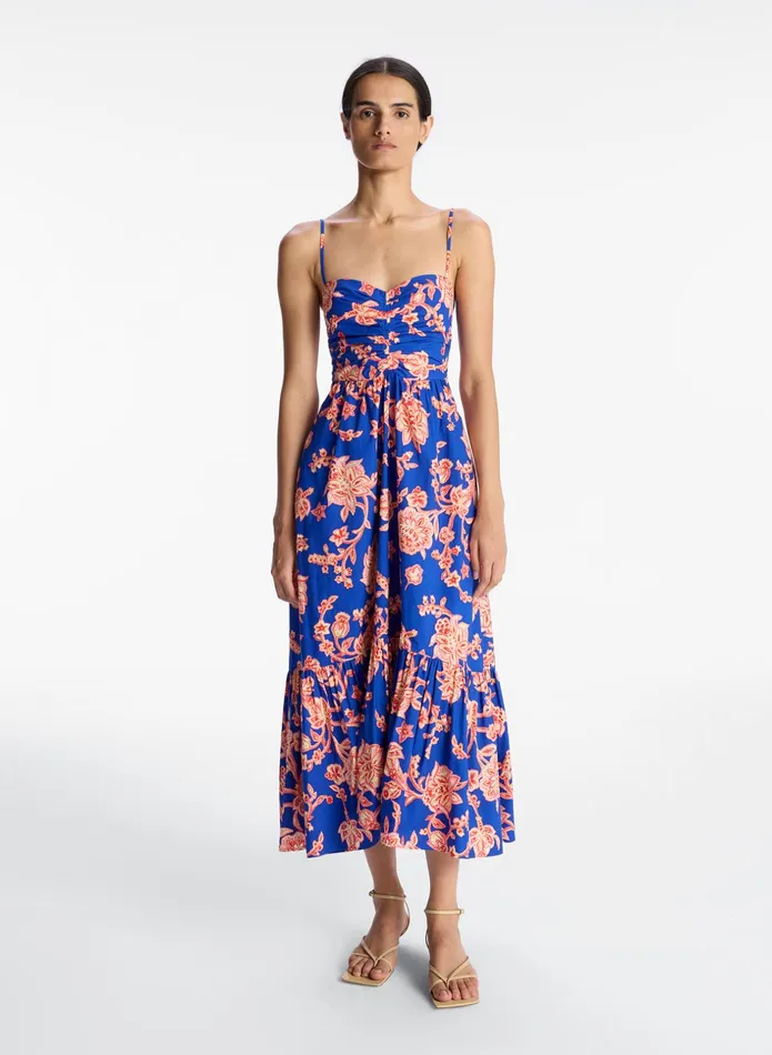 ALC Dresses Lilah Cotton Midi Dress Regal Multi 8211 Women