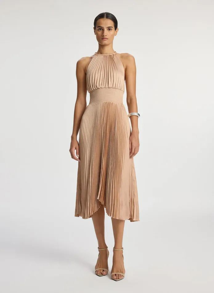 ALC Dresses Renzo Ii Satin Pleated Dress Bella 8211 Women