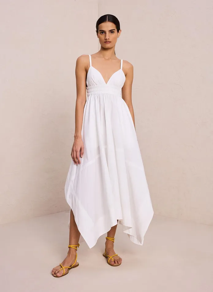 ALC Dresses Rosie Cotton Midi Dress White 8211 Women