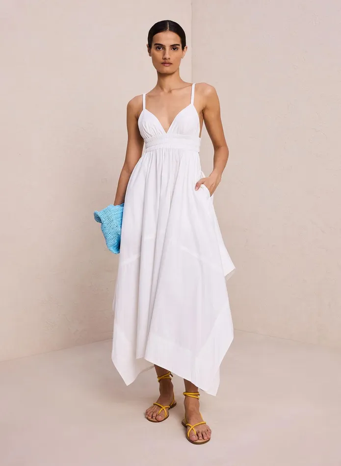 ALC Dresses Rosie Cotton Midi Dress White 8211 Women