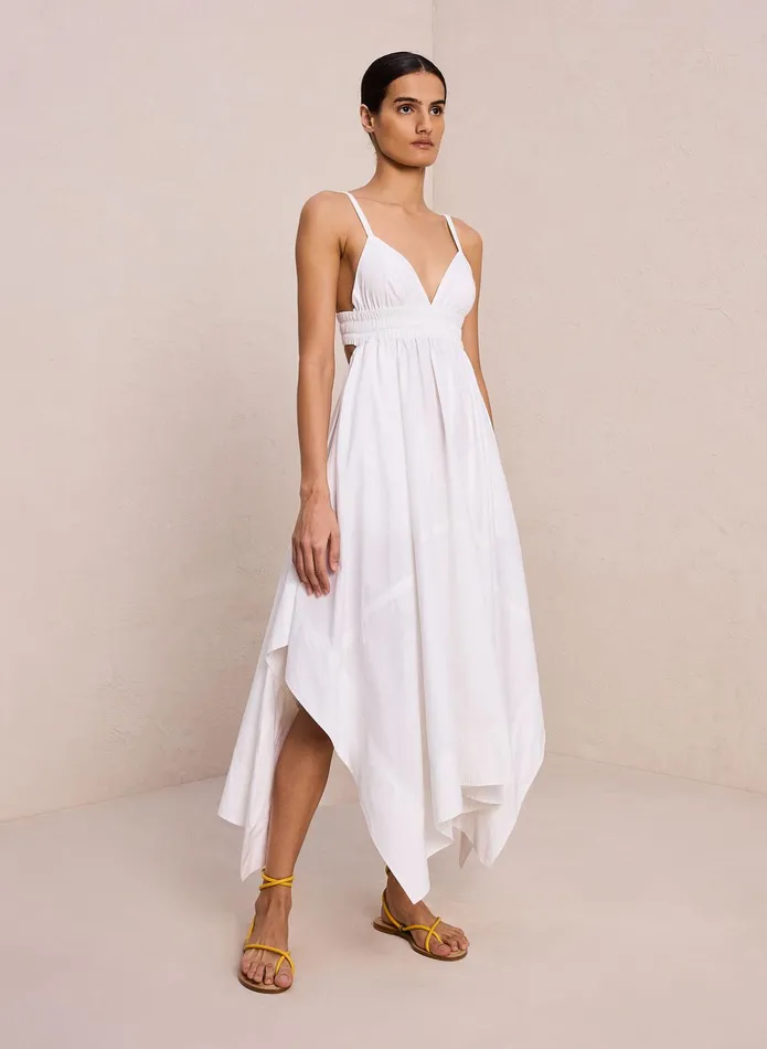 ALC Dresses Rosie Cotton Midi Dress White 8211 Women