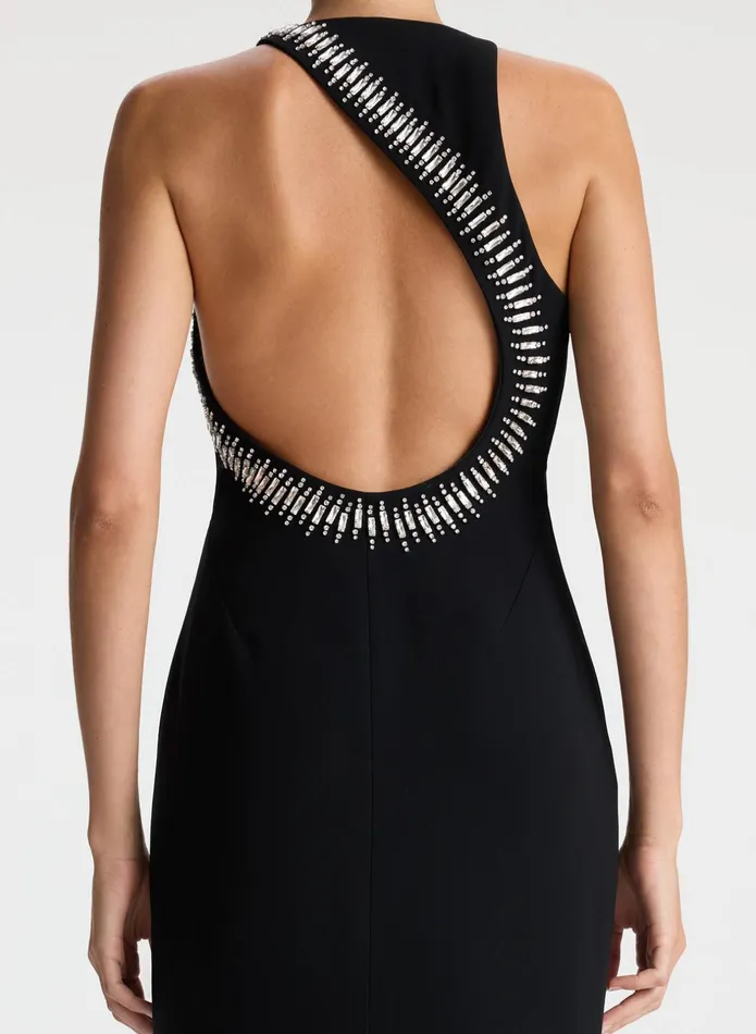 ALC Dresses Skyler Embellished Open Back Dress Black 8211 Women