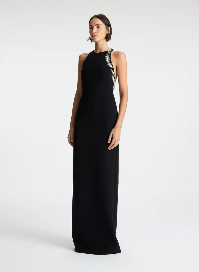 ALC Dresses Skyler Embellished Open Back Dress Black 8211 Women