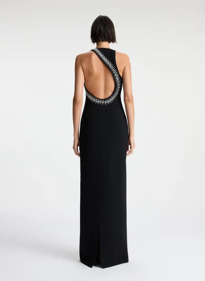 ALC Dresses Skyler Embellished Open Back Dress Black 8211 Women