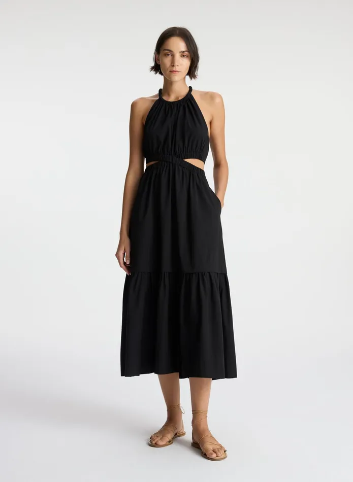 ALC Dresses Whitney Cotton Midi Dress Black 8211 Women