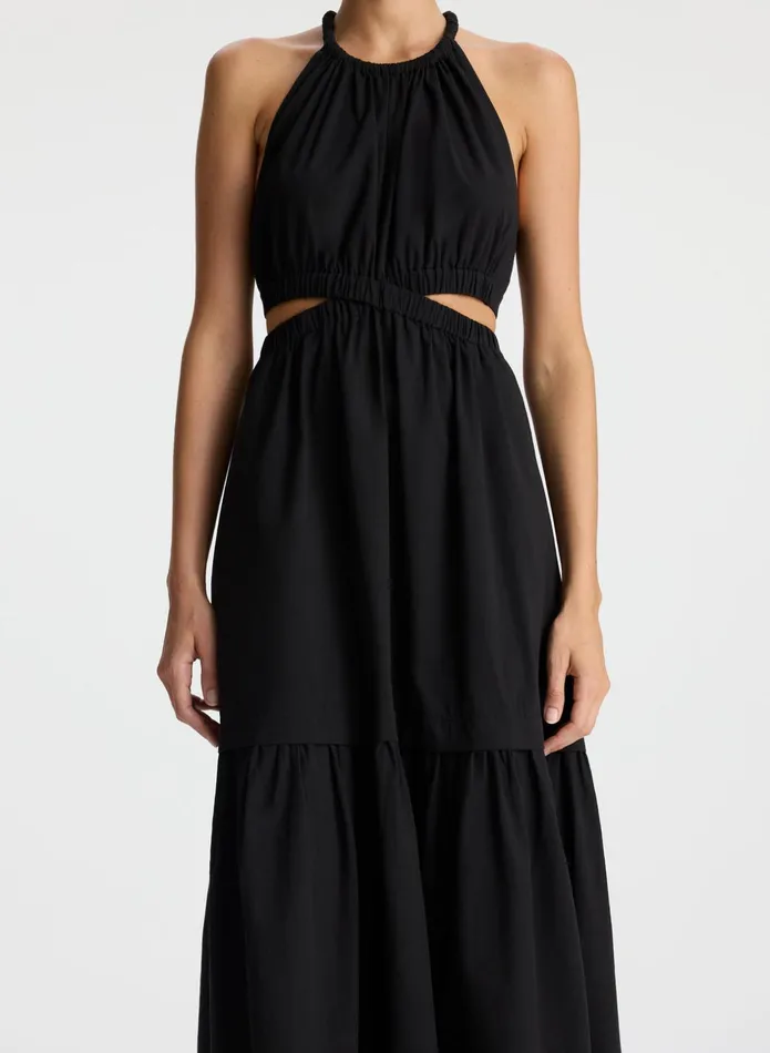 ALC Dresses Whitney Cotton Midi Dress Black 8211 Women