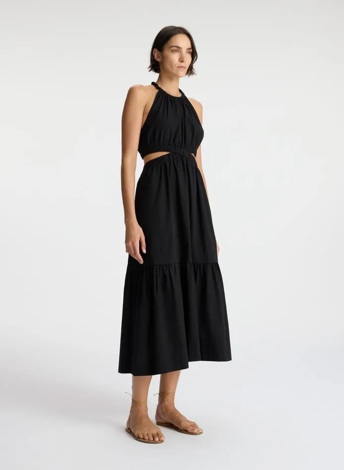 ALC Dresses Whitney Cotton Midi Dress Black 8211 Women