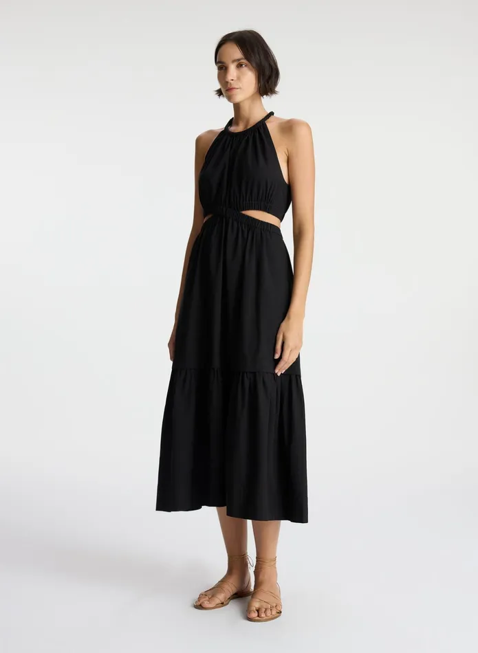 ALC Dresses Whitney Cotton Midi Dress Black 8211 Women