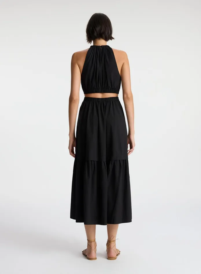 ALC Dresses Whitney Cotton Midi Dress Black 8211 Women